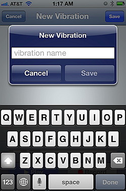 Create custom vibrate for iOS 5
